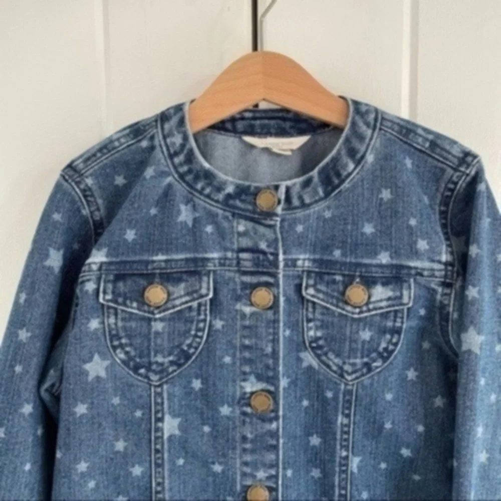 Lands End Girls Denim Stars Jacket​​​